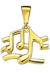 good-looking tiny musical notes gold baby charm